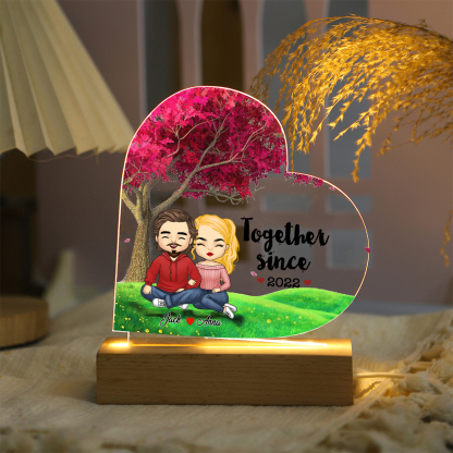 Personalised Light Plaque Together Since LED Gift for Couples