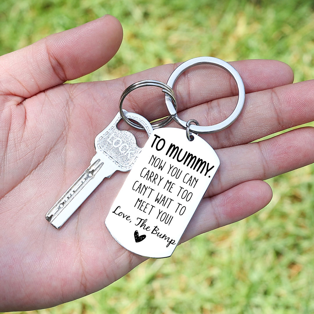 Personalised Photo Keychain Father's Day Gifts For Daddy - Now You Can Carry Me Too. Can't Wait To Meet You!-Jessemade AU