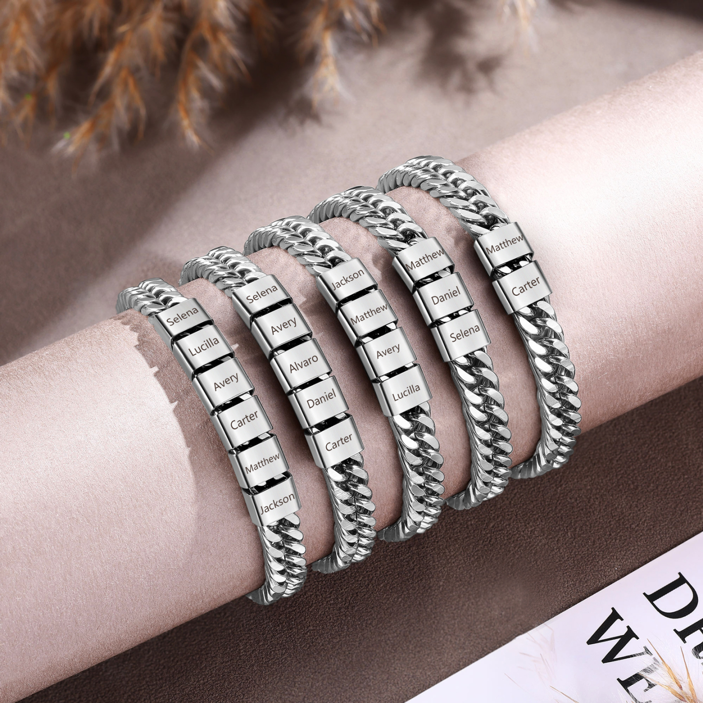 2 Names Personalised Men’s Bracelet – Bold, Durable, and Made Just for Him | Jessemade