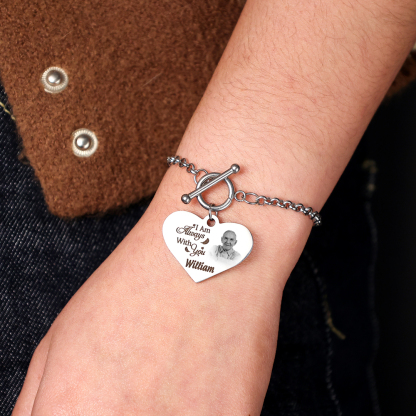Personalized Memorial Bracelet with Custom Name and Photo I Am Always With You Gift Set-Jessemade AU