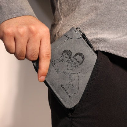 2 Names Bracelet Wallet Gift Card Set-Personalised Cuban Chain Adjustable Bracelet Wallet Father's Day Gift | Jessemade