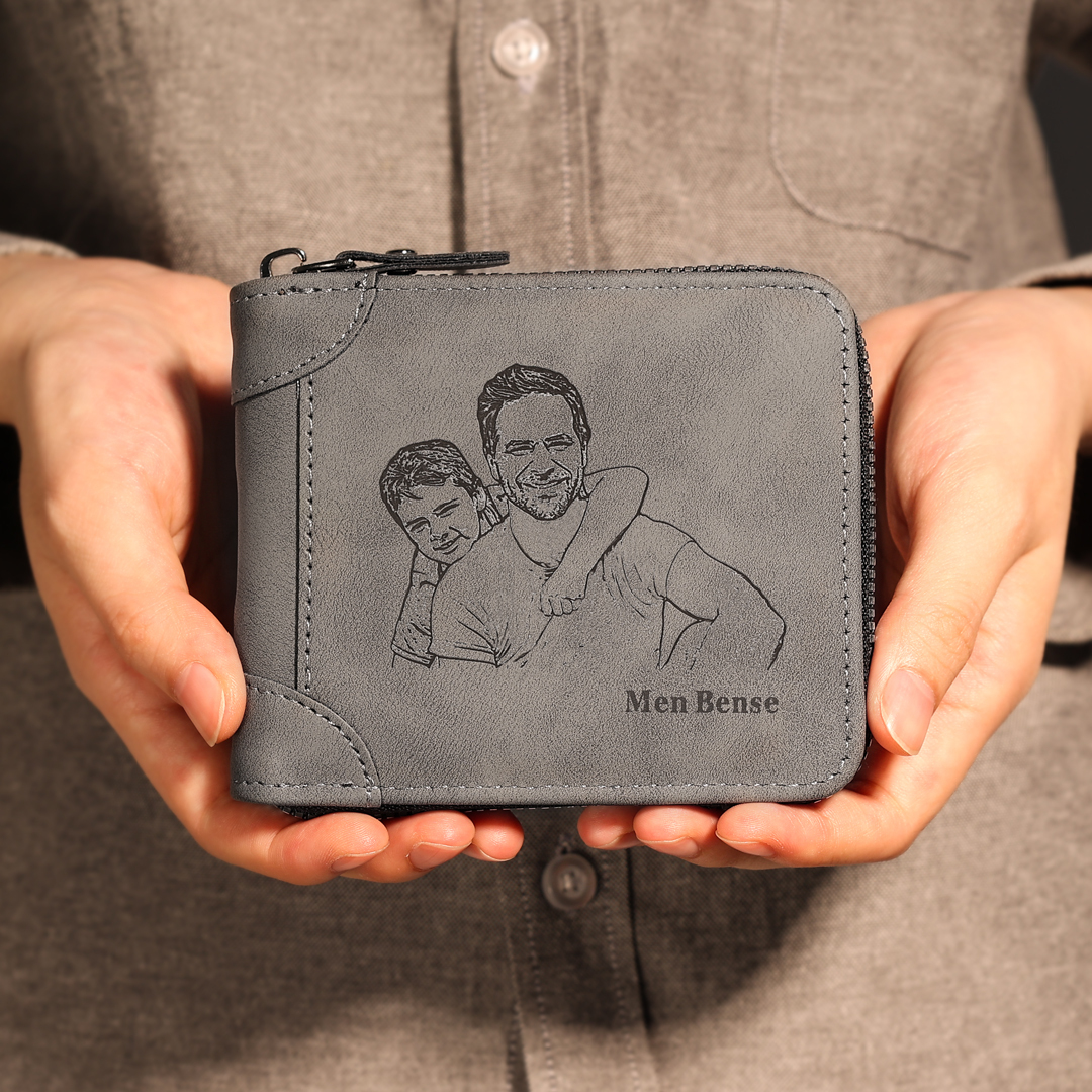 2 Names Bracelet Wallet Gift Card Set-Personalised Cuban Chain Adjustable Bracelet Wallet Father's Day Gift | Jessemade