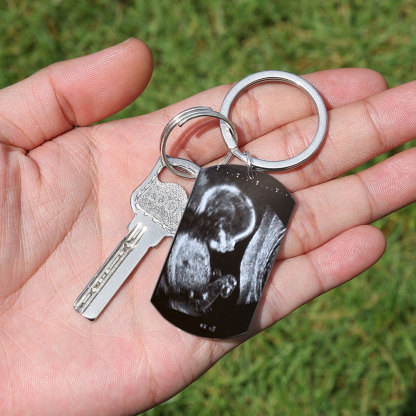 Personalised Photo Keychain Father's Day Gifts For Daddy - Now You Can Carry Me Too. Can't Wait To Meet You!-Jessemade AU