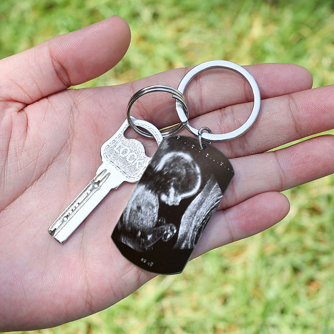 Personalised Photo Keychain Father's Day Gifts For Daddy - Now You Can Carry Me Too. Can't Wait To Meet You!-Jessemade AU