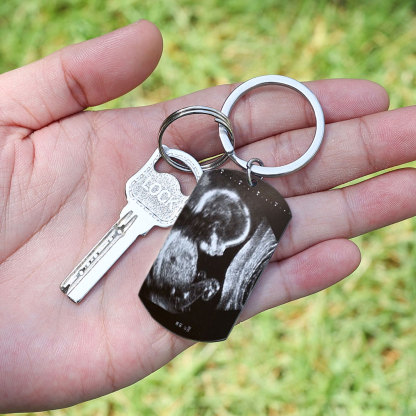 Personalised Photo Keychain Father's Day Gifts For Daddy - Now You Can Carry Me Too. Can't Wait To Meet You!-Jessemade AU