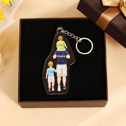 Personalised Family Hanging Ornament Custom 2–9 Names Acrylic Keychain Father's Day Gift for Dad-Jessemade AU