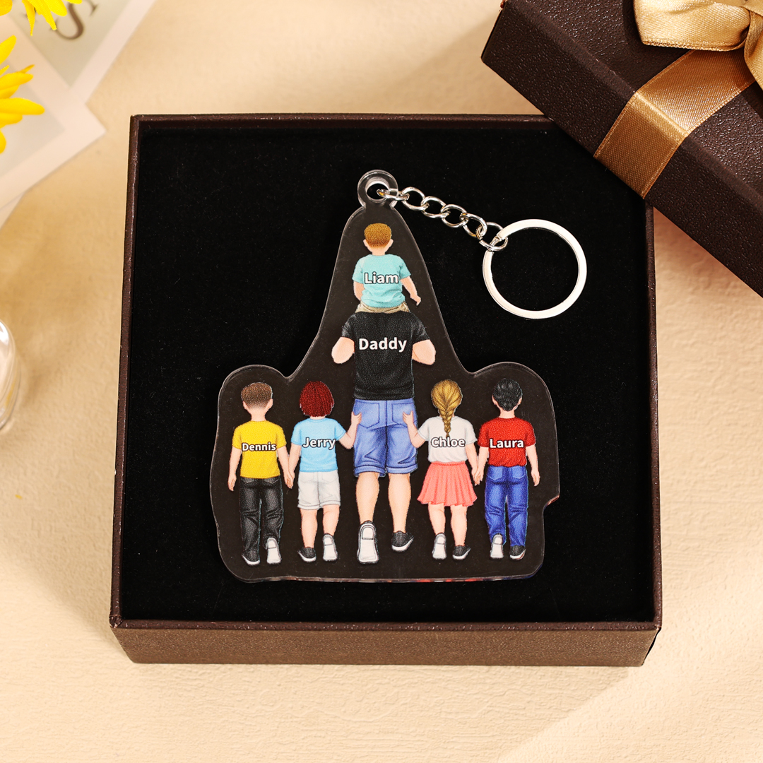Personalised Family Hanging Ornament Custom 2–9 Names Acrylic Keychain Father's Day Gift for Dad-Jessemade AU