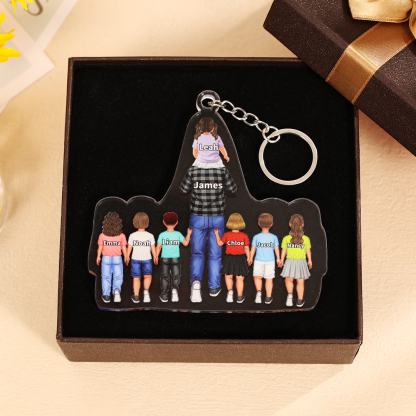 Personalised Family Hanging Ornament Custom 2–9 Names Acrylic Keychain Father's Day Gift for Dad-Jessemade AU