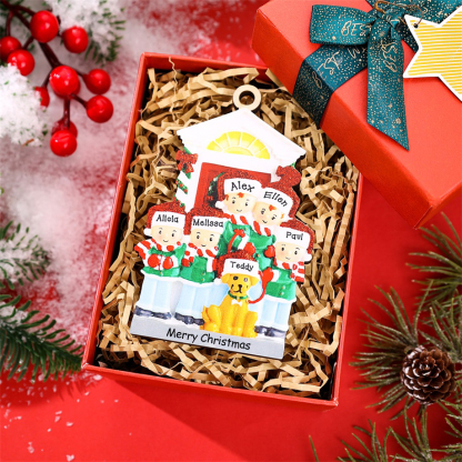 Personalised Family Christmas Ornament Custom 3 Names with Pet Hanging Ornament Gifts For Family-Jessemade AU