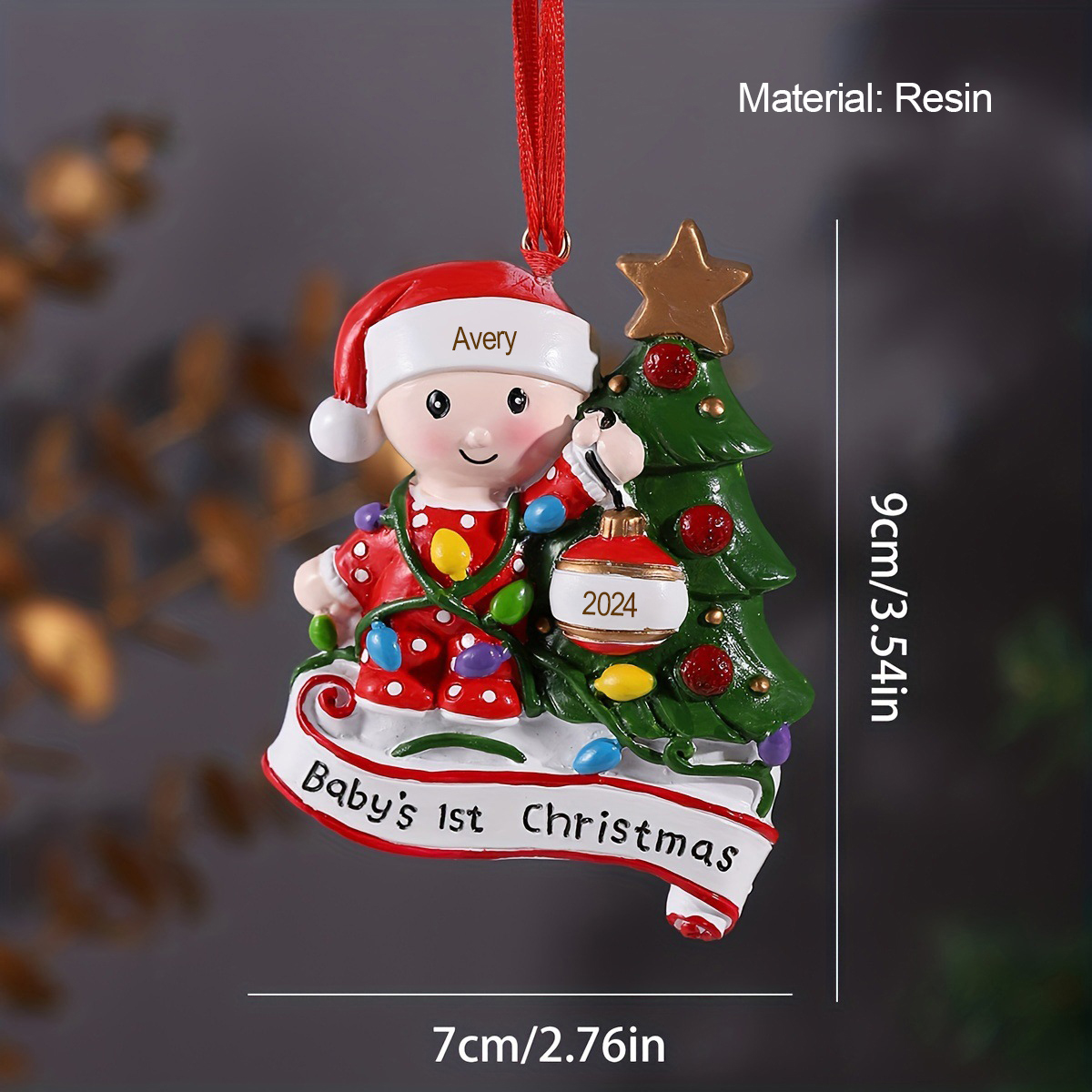 Personalised Christmas Tree Ornaments Customised Name & Date Christmas Decor - Baby's 1st Christmas Gifts-Jessemade AU