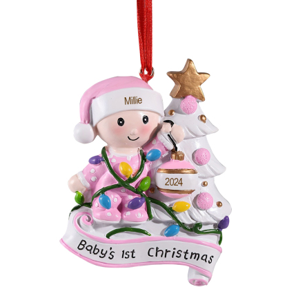 Personalised Christmas Tree Ornaments Customised Name & Date Christmas Decor - Baby's 1st Christmas Gifts-Jessemade AU