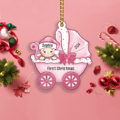 Personalised Baby First Christmas Ornament Wooden Ornament Gifts for Family-Jessemade AU