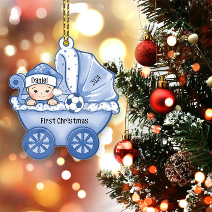 Personalised Baby First Christmas Ornament Wooden Ornament Gifts for Family-Jessemade AU