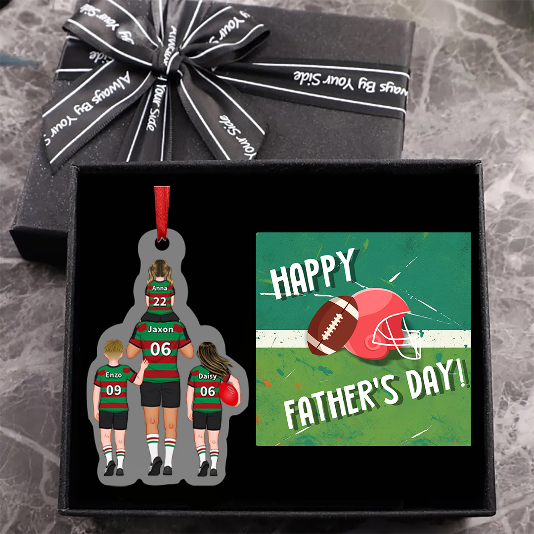 Personalised NRL Jersey Dad Keyring, 2–9 Names & Numbers | Jessemade