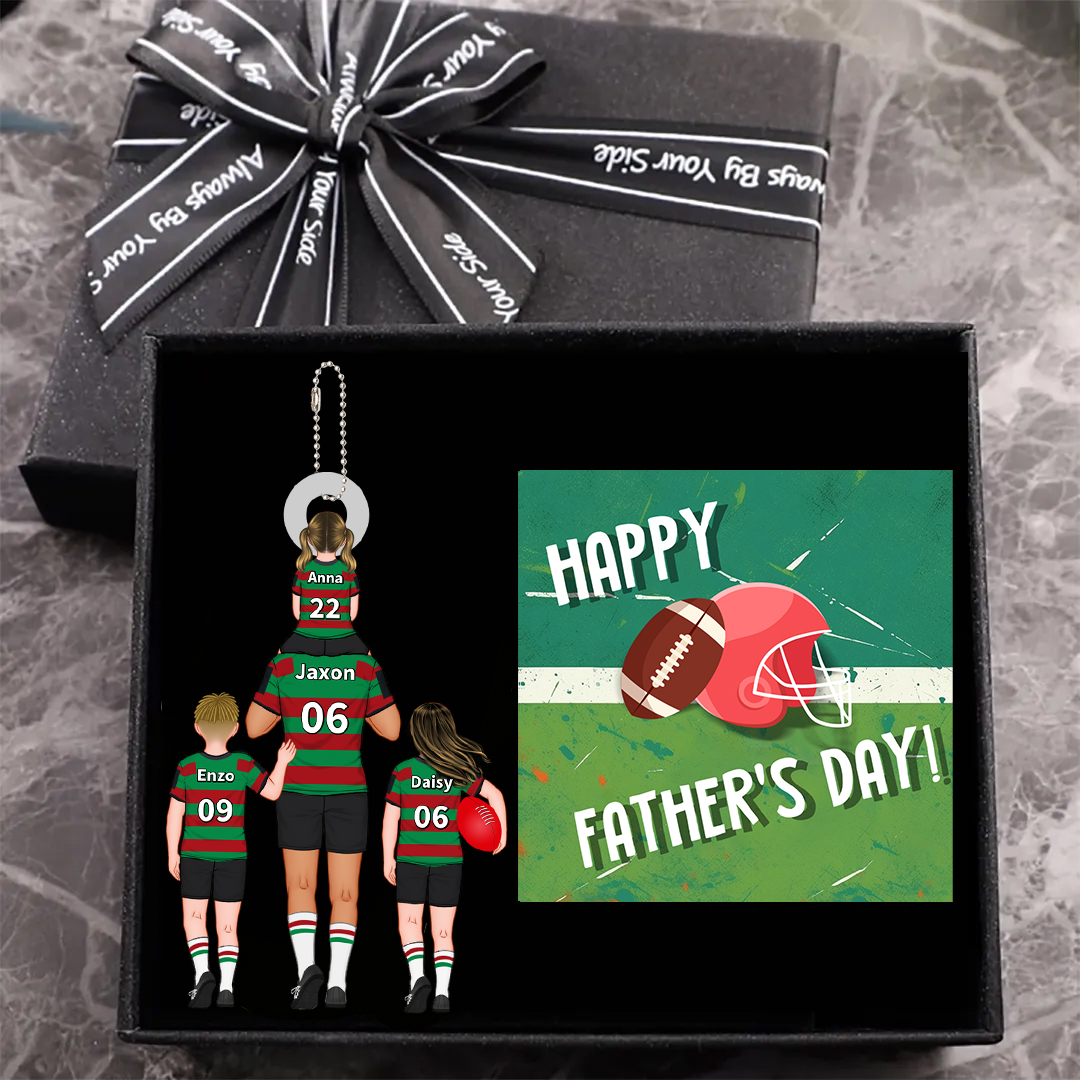 NRL Gift – Personalised National Rugby League Family Keyring Acrylic Car Hanging Ornament