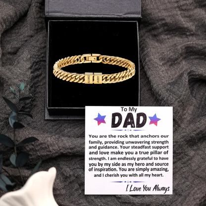 Custom Engraved 2-6 Names Cuban Link Mens Bracelet - Personalised Father's Day Gift for Dad/Grandad | Jessemade