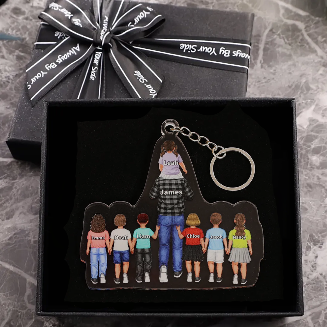 Personalised Family Hanging Ornament Custom 2–9 Names Acrylic Keychain Father's Day Gift for Dad-Jessemade AU