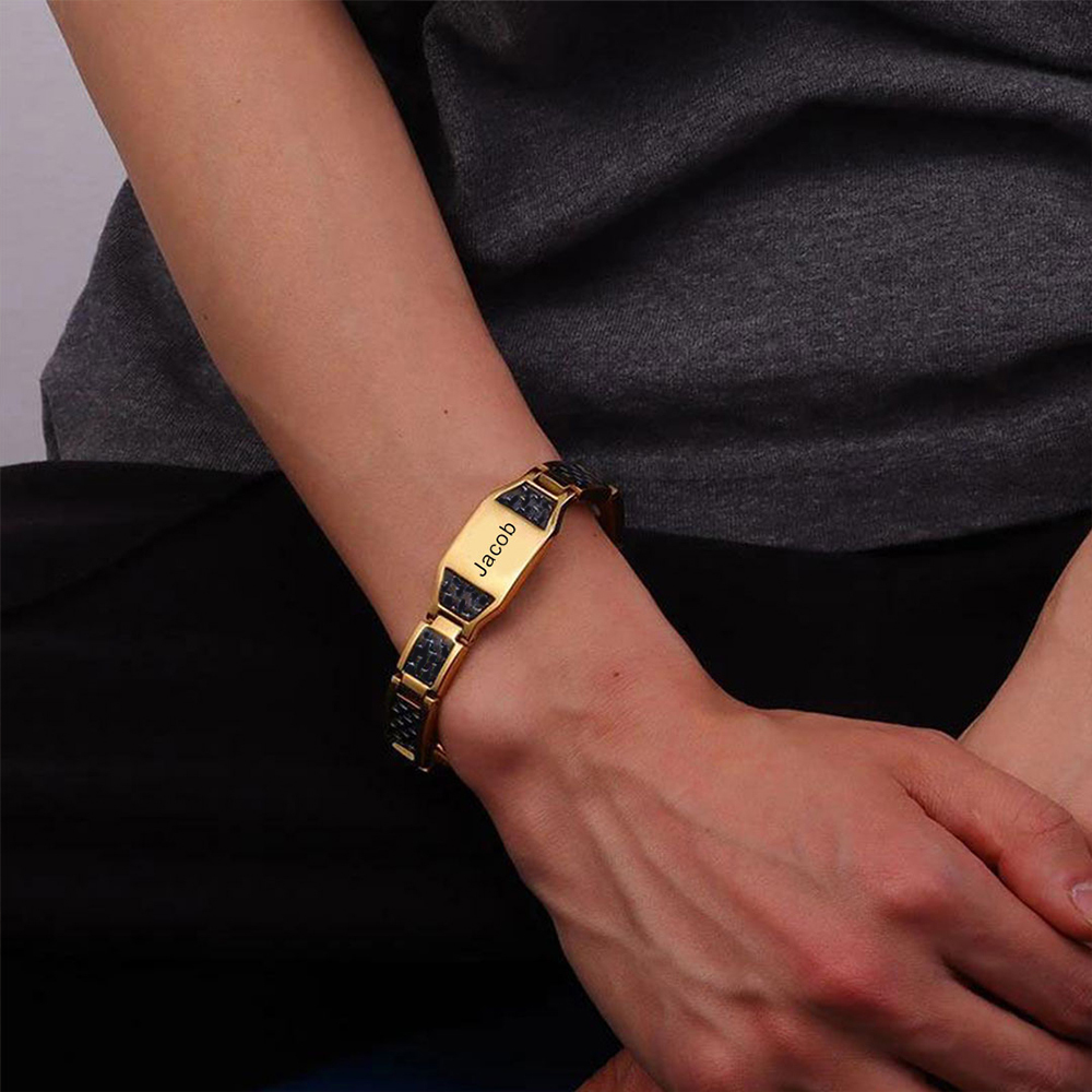 Personalised Men Bracelet Custom Name Bracelet for Him