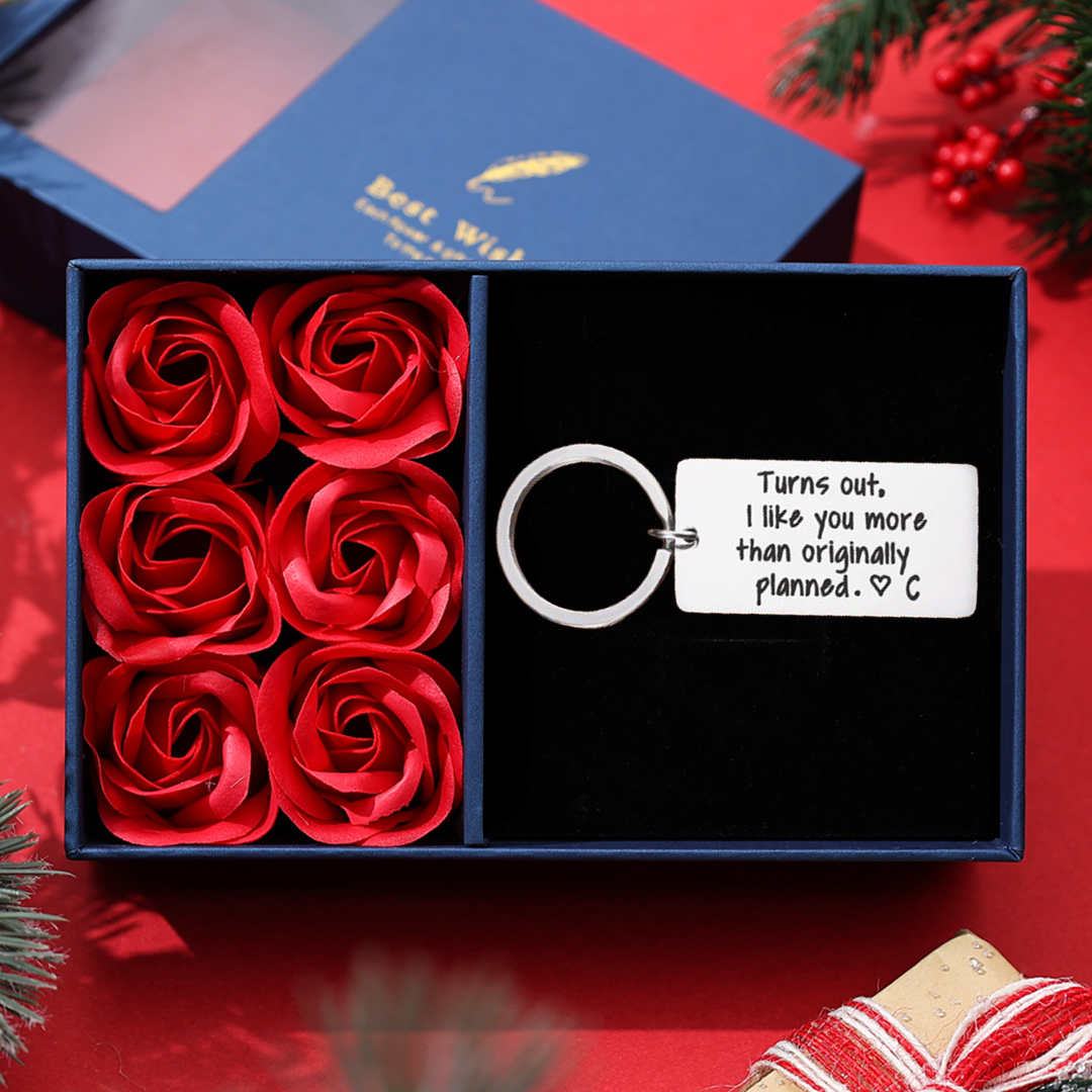 Personalised Initial Couple Keychain "Turns Out, I Like You More Than Originally Planned"-Jessemade AU