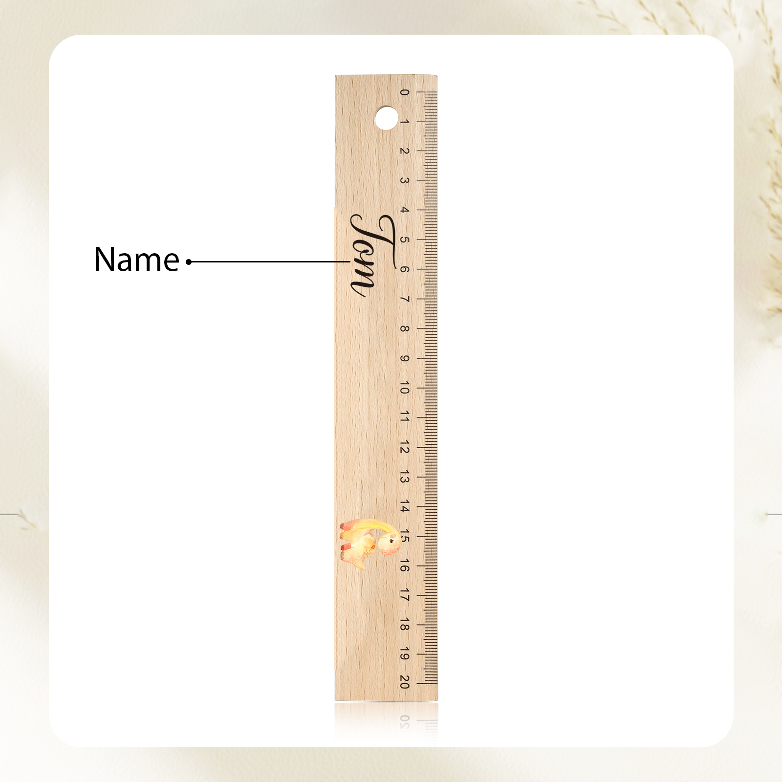 Custom 1 Name Ruler Wooden Dinosaur Ruler Back To School Gift for Boys Girls-Jessemade AU