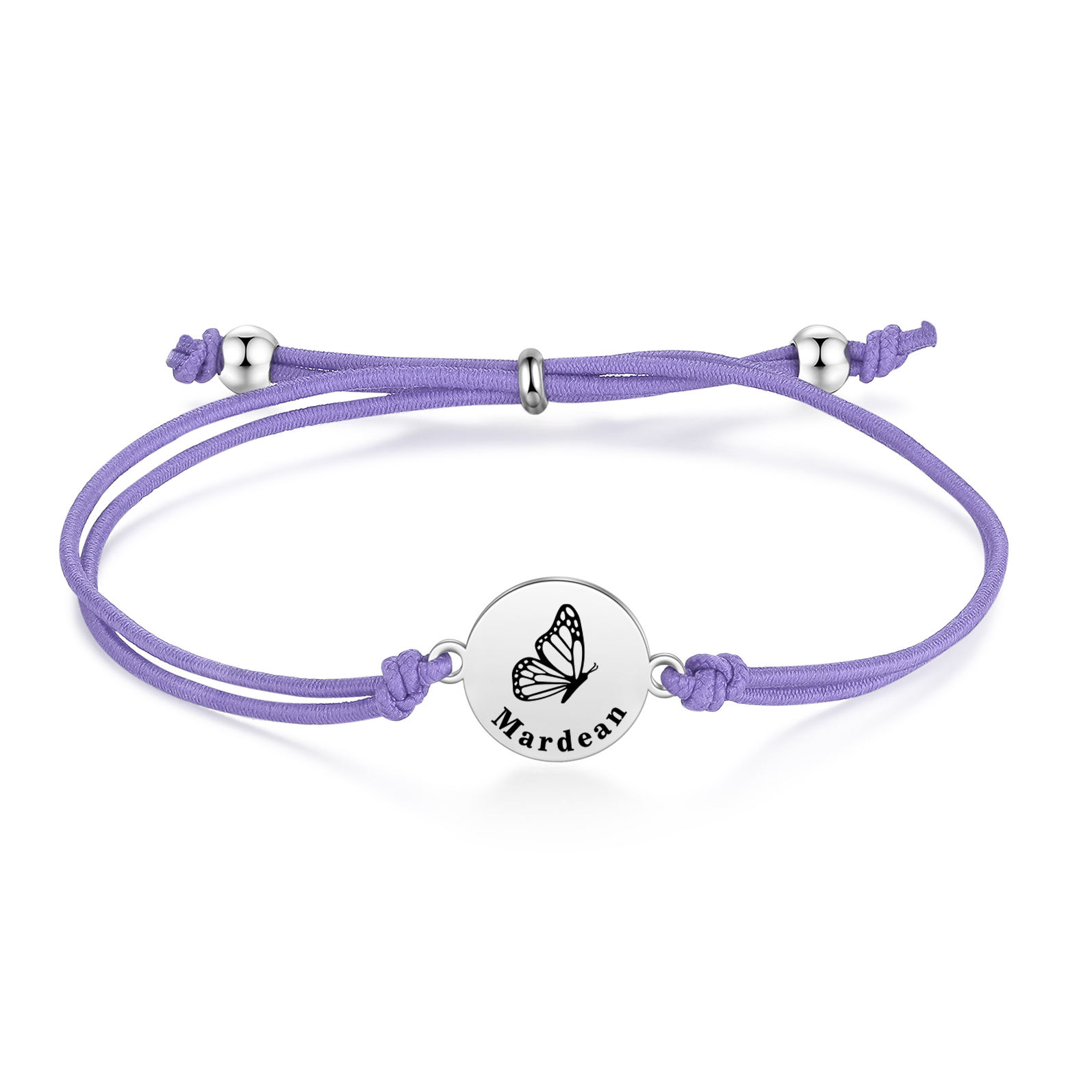 2 Pcs Bracelet Set Custom Names Butterfly Bracelets Back To School Gift for Daughter Granddaughter-Jessemade AU