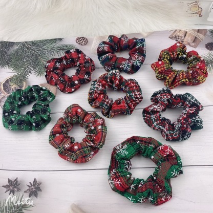 Christmas Scrunchie Set Festive Hair Ties for Holiday Cheer-Jessemade AU