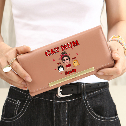 Personalised Cat Mum Wallet Custom 1-10 Cats Gift for Cat Lovers Birthday | Jessemade