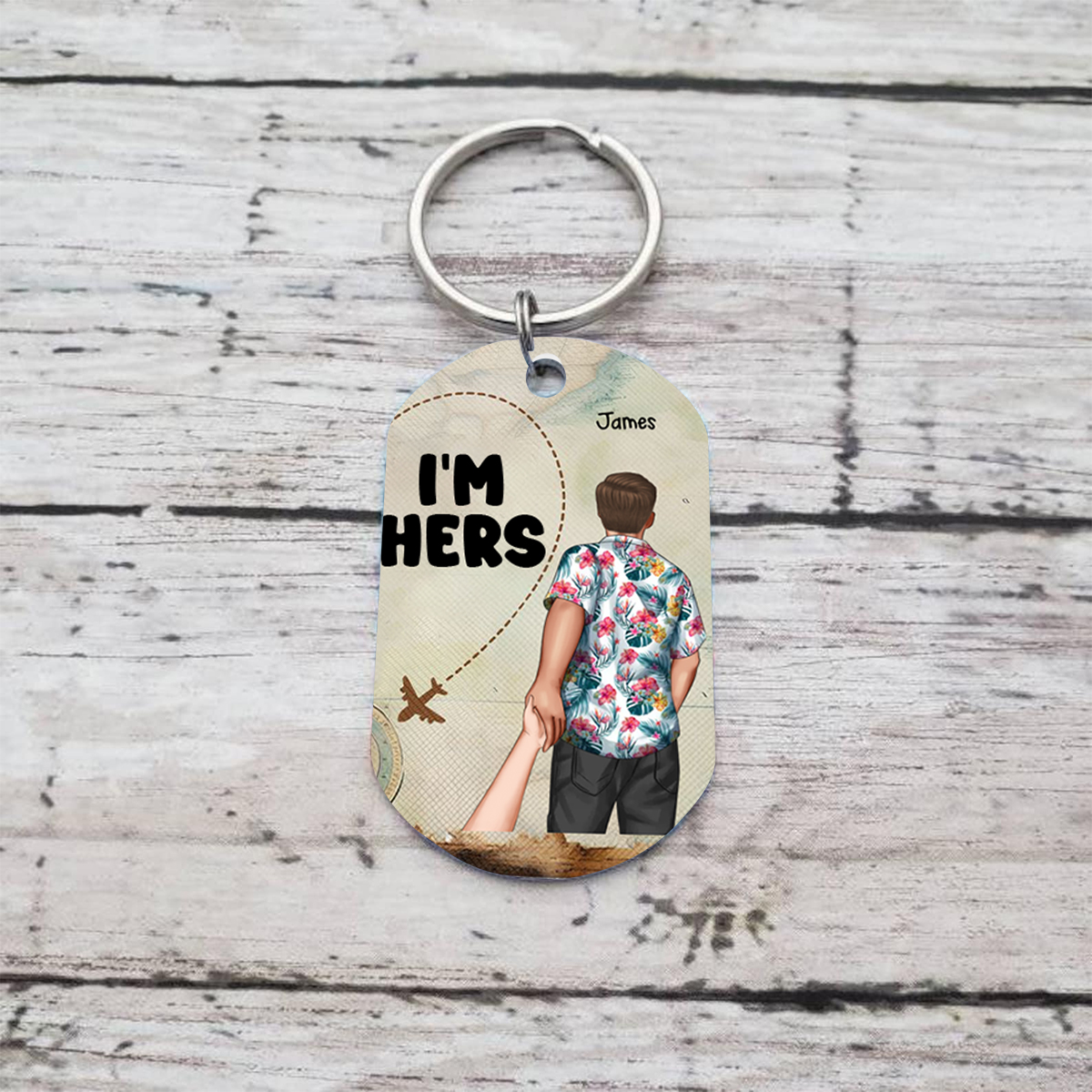 Personalised Couple Keyring I’m His I’m Her Design Valentine’s Day Gift for Couples