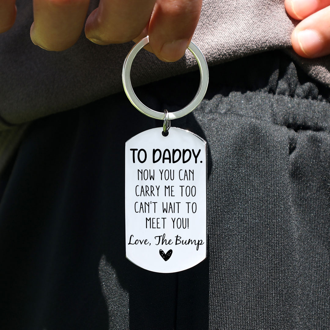 Personalised Photo Keychain Father's Day Gifts For Daddy - Now You Can Carry Me Too. Can't Wait To Meet You!-Jessemade AU