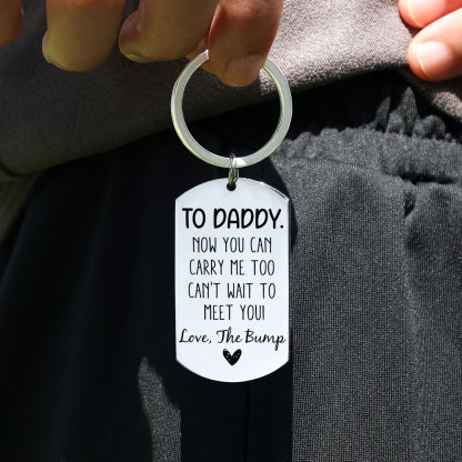 Personalised Photo Keychain Father's Day Gifts For Daddy - Now You Can Carry Me Too. Can't Wait To Meet You!-Jessemade AU