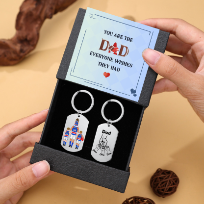 Personalised Australian Rules Football Family Keyring Custom 2–4 Names Fist Bump Keychain Fathers Day Gift for Dad/Grandpa-Jessemade AU