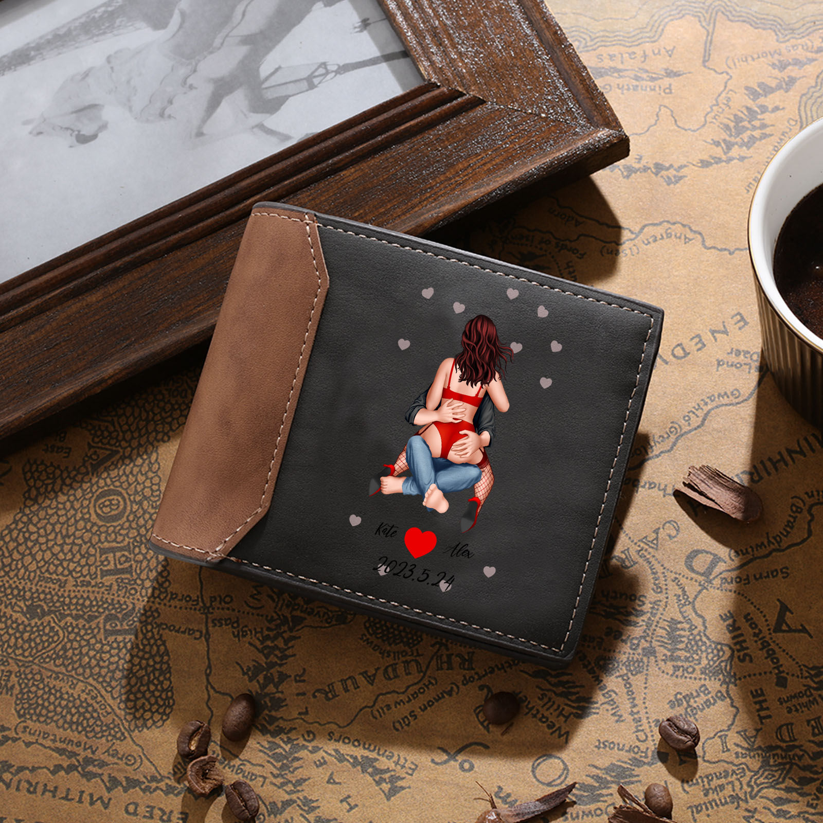 Personalised Men Wallet You Have My Heart and My Ass Valentine’s Day Gift for Him