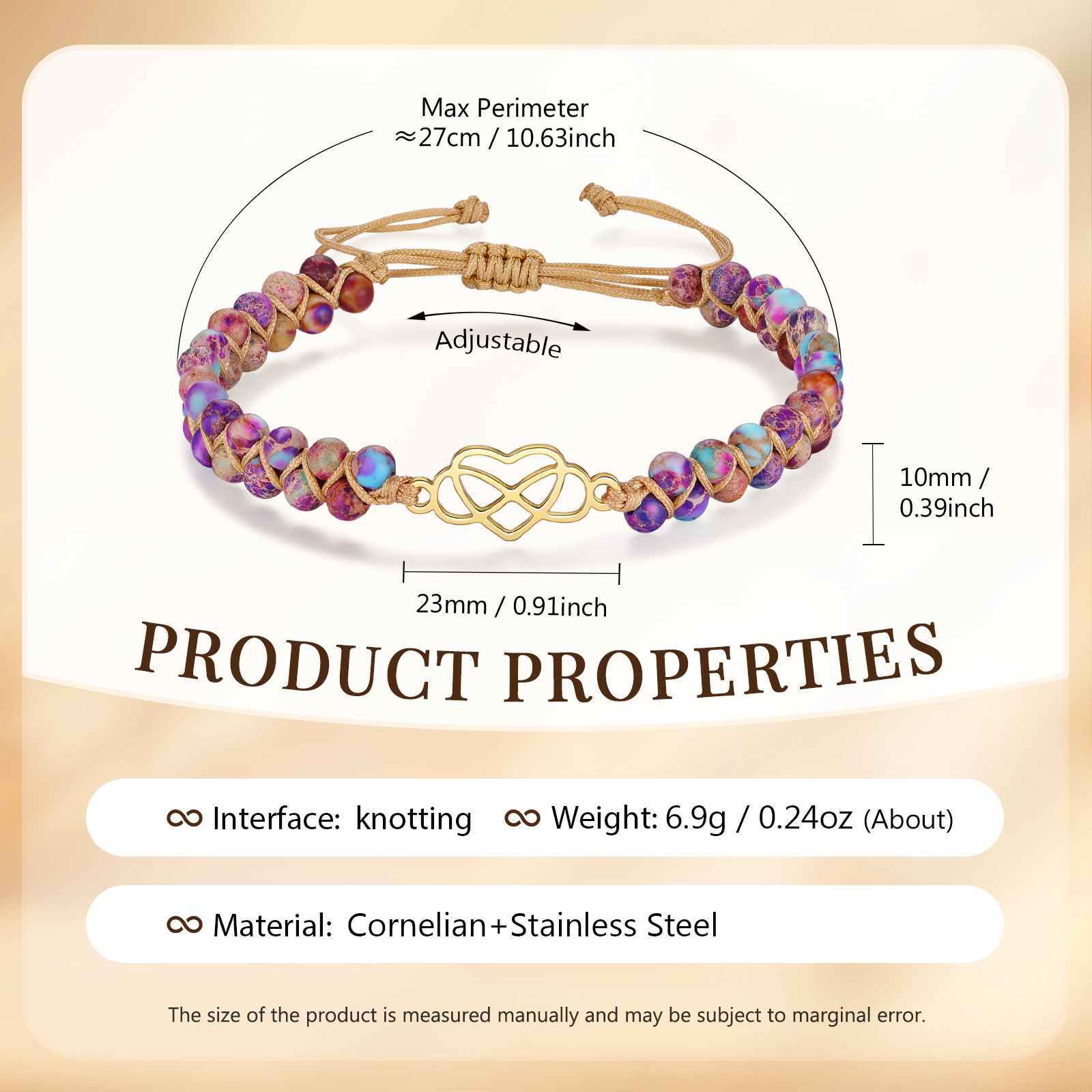 To My Granddaughter Infinity Heart Bracelet with Message Card Adjustable Bracelet Gift for Her - Never Forget How Much I Love You
