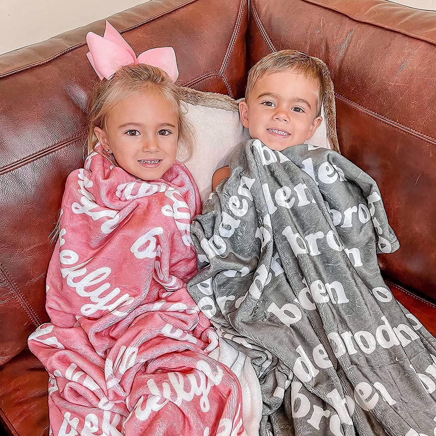 Personalised Name Flannel Blanket Custom Name Gift for Kids Family Christmas-Jessemade AU