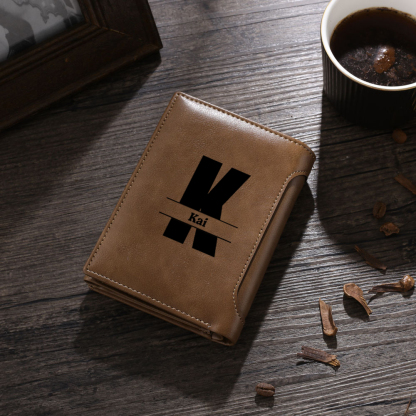 Personalised Men's Wallet - Names and Fists for Dad/Grandpa