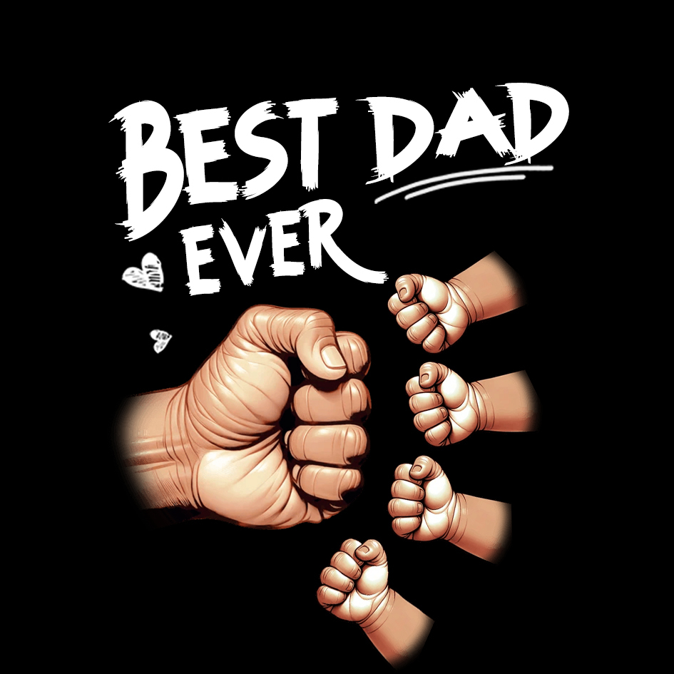 Personalised “Best Dad Ever” Fist Bump Card – Custom Family Card for Dad | Jessemade