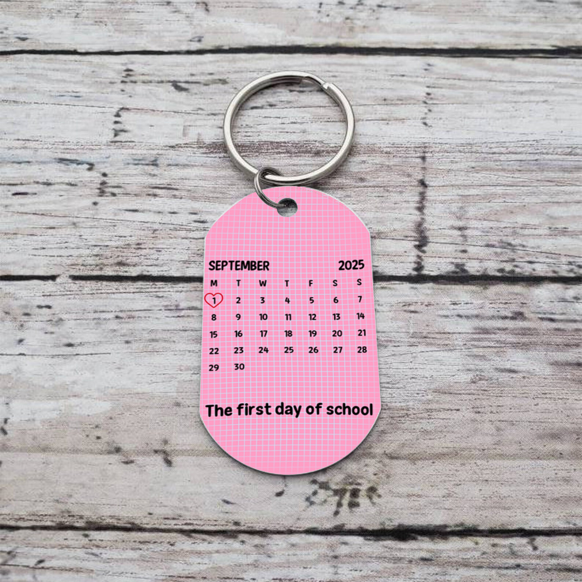 Custom Keyring with Name & Character abd Birth Flower – Personalised Back to school Gift for Kids | Jessemade