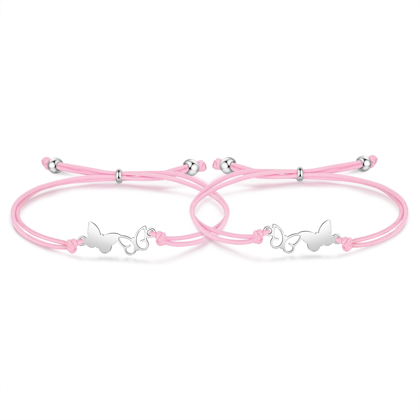 2 Pcs Bracelet Set Custom Letters Butterfly Bracelets Back To School Gift for Girls Kids-Jessemade AU