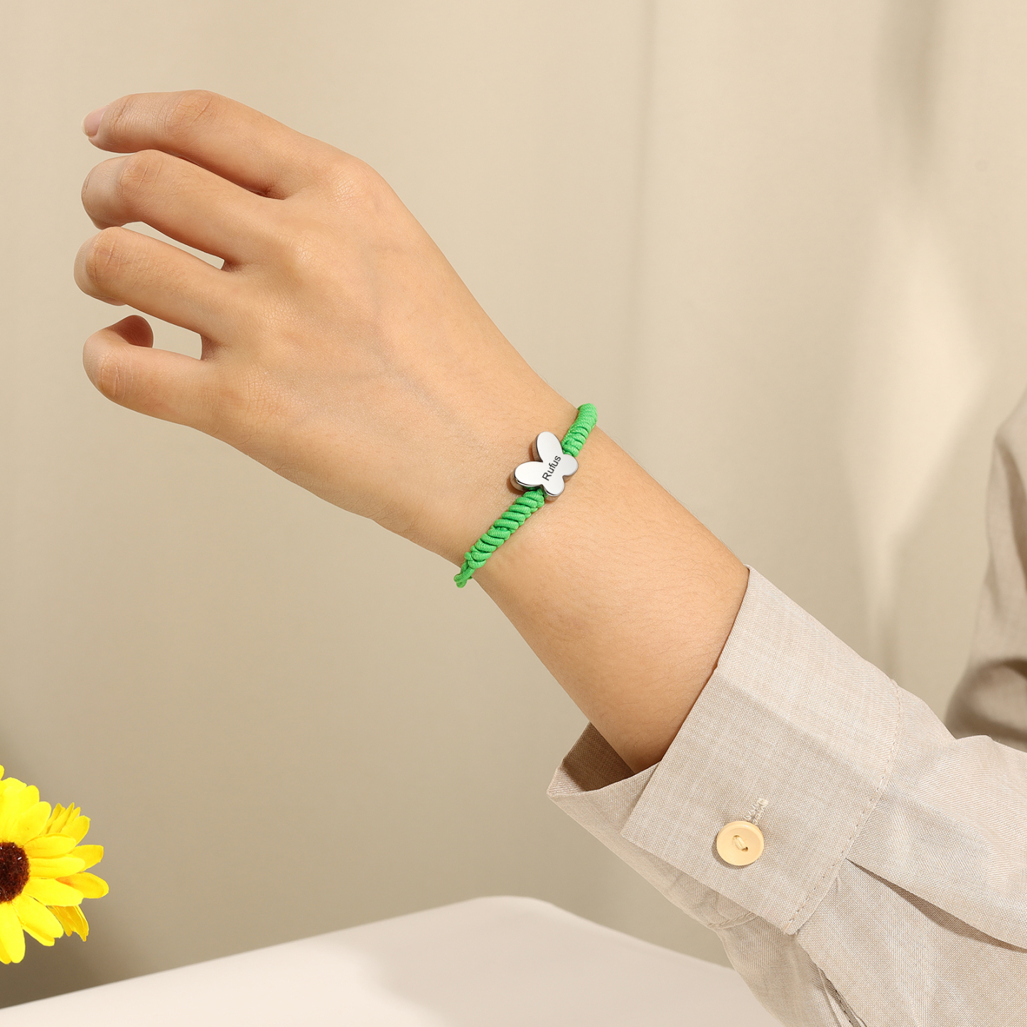 Butterfly Adjustable Bracelet Custom Name Bracelet Gift for Daughter Granddaughter - Your Wings Always Exist, All You Have To Do Is Fly-Jessemade AU