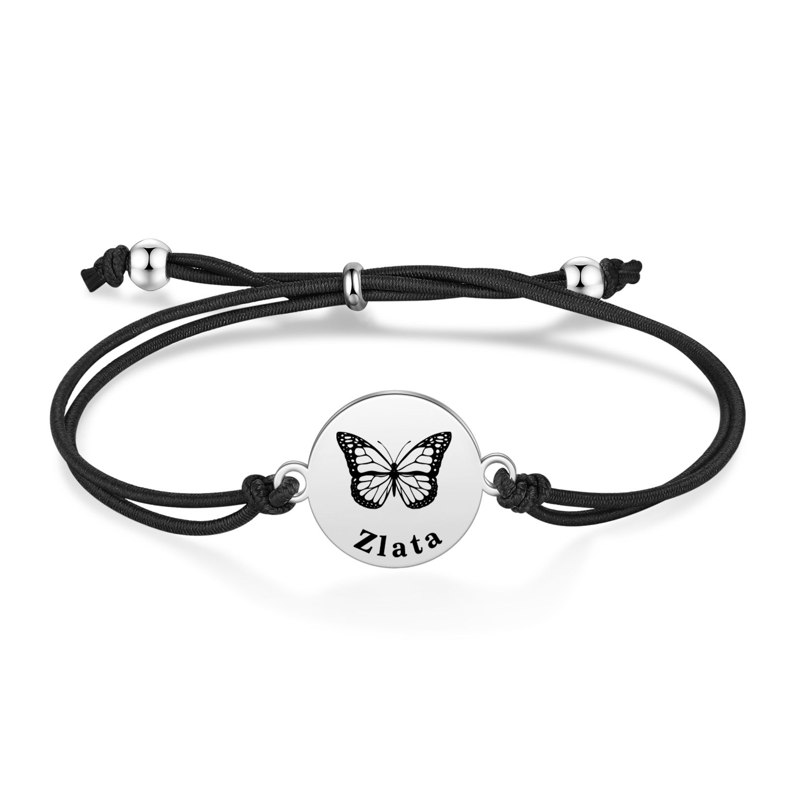 2 Pcs Bracelet Set Custom Names Butterfly Bracelets Back To School Gift for Daughter Granddaughter-Jessemade AU