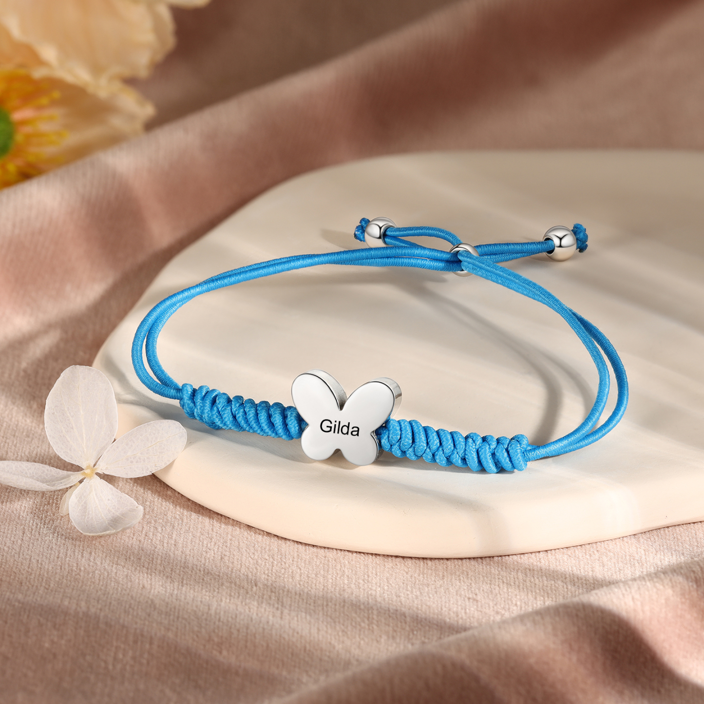 Butterfly Adjustable Bracelet Custom Name Bracelet Gift for Daughter Granddaughter - Your Wings Always Exist, All You Have To Do Is Fly-Jessemade AU