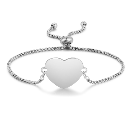 Personalised heart bracelet with photo – Memorial gift 'I am always with you'