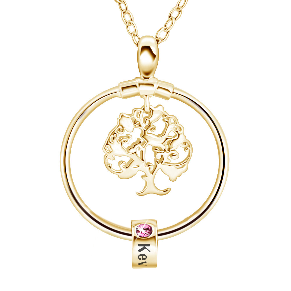 Personalised Family Necklace and Leather Bracelet Set with Birthstones Christmas Gift for Loved Ones-Jessemade AU