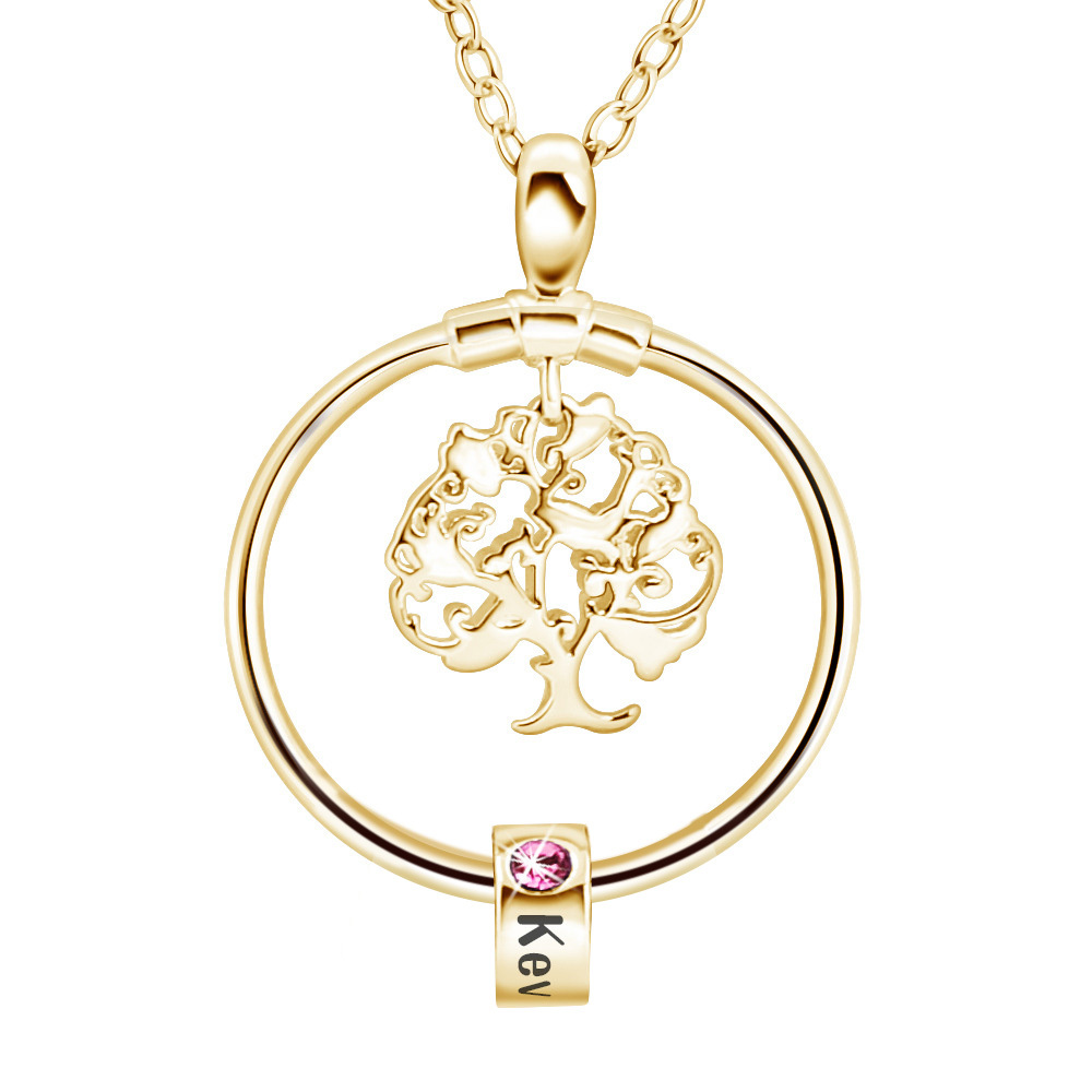 Personalised Family Necklace and Leather Bracelet Set with Birthstones Christmas Gift for Loved Ones-Jessemade AU