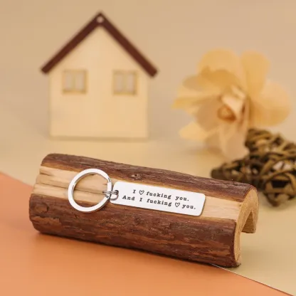Funny Couple Keychain I Love F❤cking You and I F❤cking Love You Key Ring for Couple-Jessemade AU