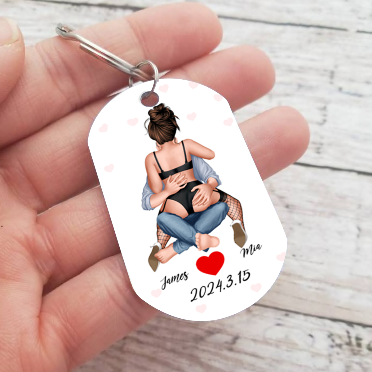 You Have My Heart And My Ass Personalised Keychain Valentine Gift For Couple