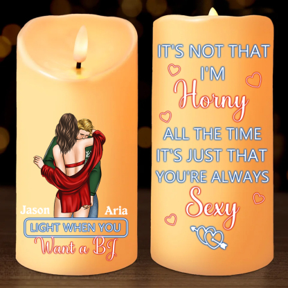 You Make The Season Bright Personalised Couple Custom LED Candle with 2 Names Romantic Gift For Him or He
