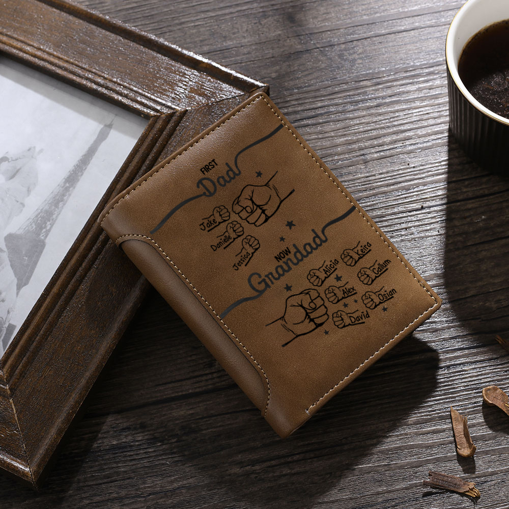 [Copy]Personalised PU Leather Wallet – Customise with 2 Names, Meaningful Gift for Him | Jessemade