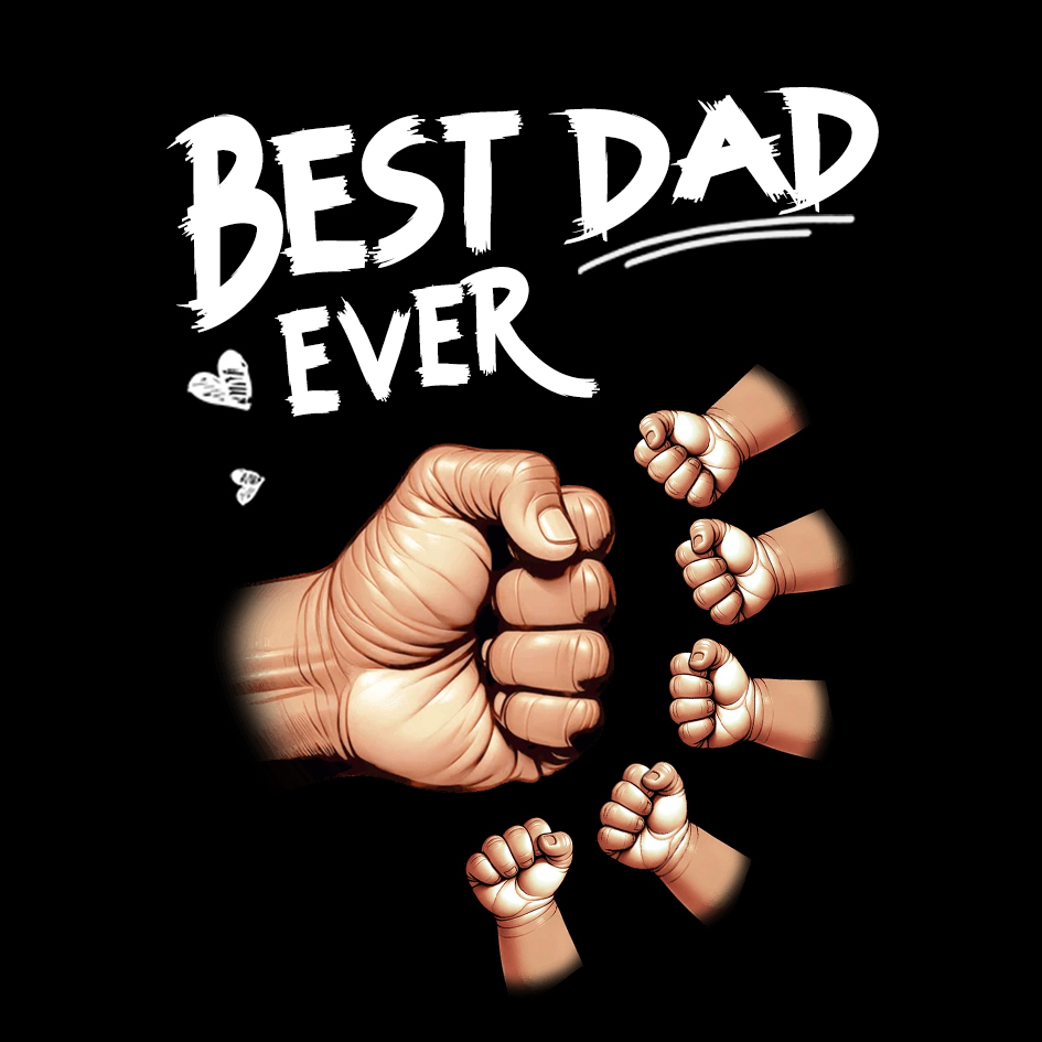 Personalised “Best Dad Ever” Fist Bump Card – Custom Family Card for Dad | Jessemade