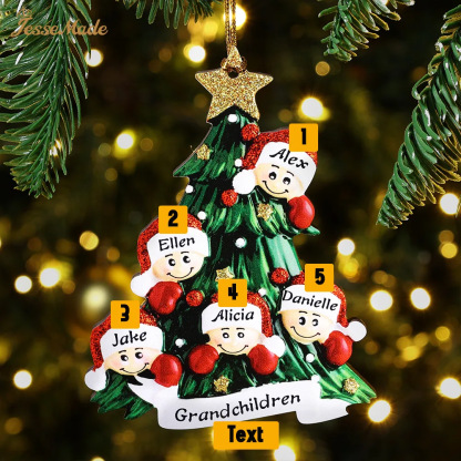 Personalised Family Christmas Ornament Custom 2-8 Names Hanging Ornament Gifts For Family